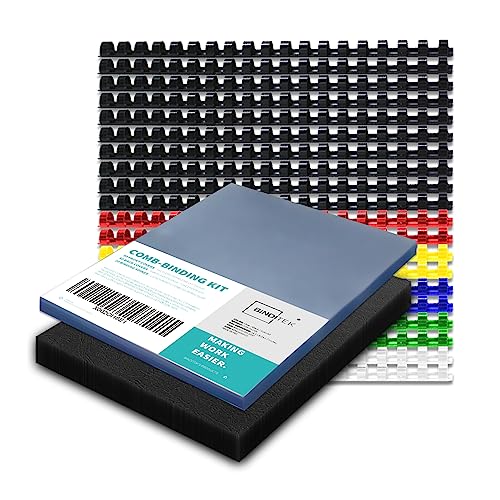 Binditek Binding Covers and Combs Kit, Letter Size, 120 Pack