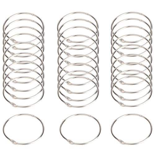 Binder Rings, 50pcs Metal Binder Book Rings, Loose Leaf Inner Diameter 20mm/25mm/32mm/40mm Binding(20mm)