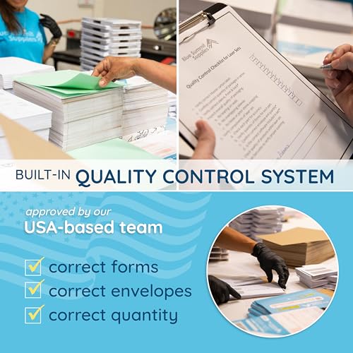 Blue Summit Supplies W2 2026 Tax Forms Kit, 25 Pk, 6 Part, Envelopes