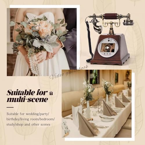 Customized Video Audio Guest Book, Vintage Wedding Phone Guestbook A