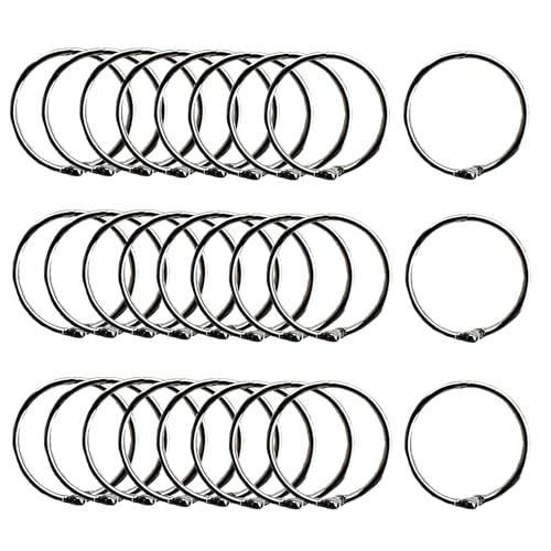 Ring binding, Binder rings 100 Pcs DIY Craft Practical Metal Book Rings, Small Card for School Home Files, Ring