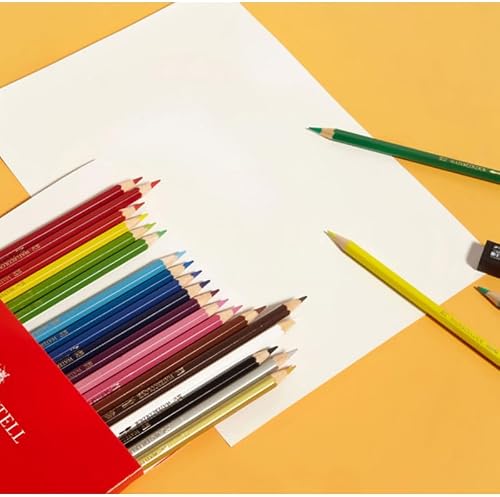Faber Castell FC115860 Oil Colored Pencils, 60 Colors, Red Paper Box