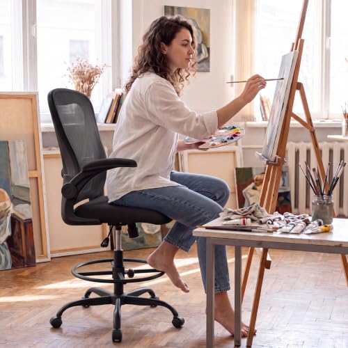 Sucrever Ergonomic Drafting Chair, Tall Office Chair for Standing Desk