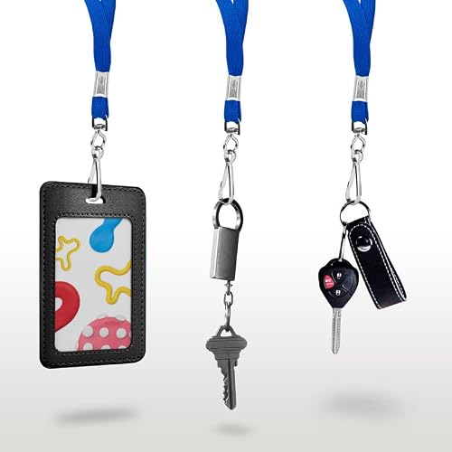 Corpafly 100-Pack Blue Lanyards for ID Badges with Swivel J-Hooks - Versatile Neck Lanyard for Keys, Card Holders, Whistles, and More - Ideal for Offices, Teachers, Kids, and Cruise Ship Cards