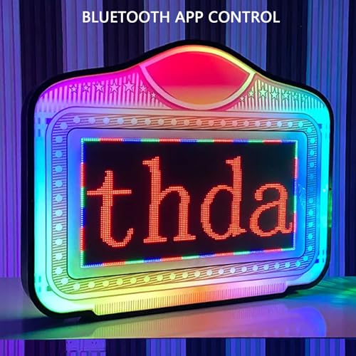 AUTUMFLATGAO LED Letter Bottle Presenter, Color Lighted Display, Bottle Service Sign, APP Edit Your Own Rolling Message, Club Signs for Bottle Service