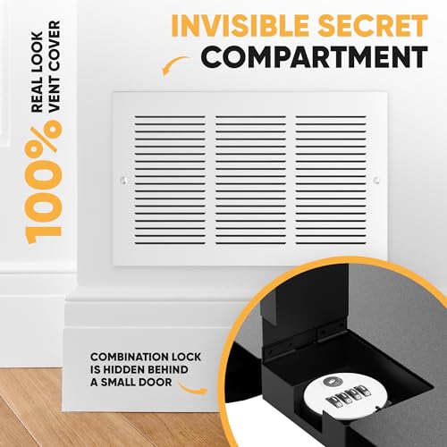 Elder Welder® Hidden Wall Safe with Air Vent Cover, Combination Lock