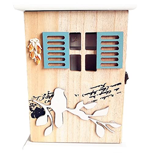 YTUdfhGDJ Key Storage Cabinet, Classic Minimalist Style Key Cabinet, Wall-Mounted Wood Management(Primary Color B)