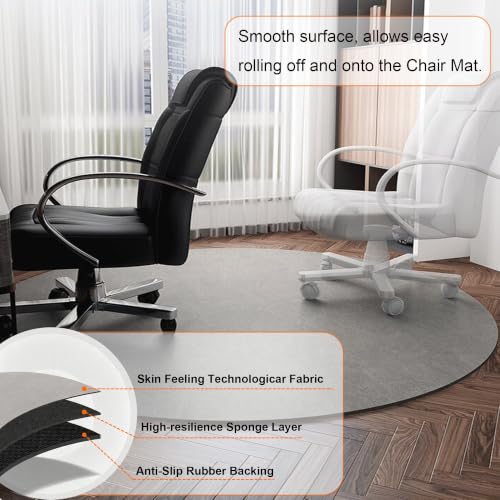 CWAQWC Heavy Duty Hard Floors Office Chair Mat for Wood/Tile Protection
