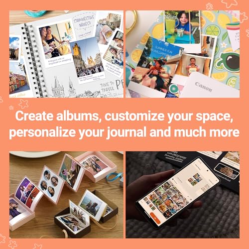 Canon SELPHY QX20 Wireless Compact Photo Printer, Dye‑Sublimation Color Printing, Prints 2.1x3.4/2.7x2.7 Card & Square Sizes, Built‑in Battery & Wi‑Fi, Portable Travel & Selfie Printer, White