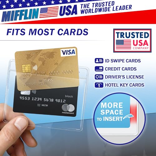 4x3" Horizontal ID Name Badge Holder - Quick Load Zipperless, 250 Pack