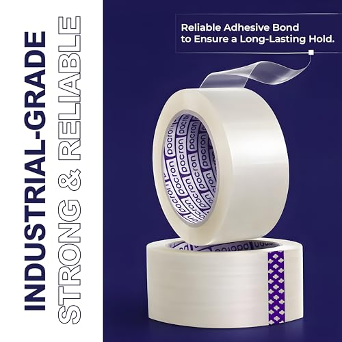 Clear Packing Tape 2.7 MIL Thick - 72 Heavy-Duty Wrapping Tape - 110-Yard Length, 7920 Total Yards 1.88-Inch Wide Strong Adhesive Rolls for Moving, Office Packaging, Storage Organization & Warehouse