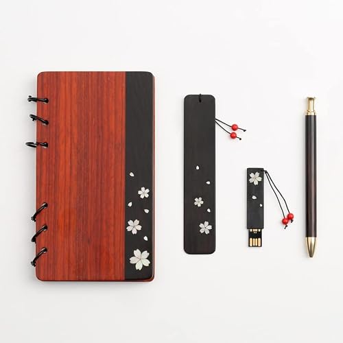 Notebook Bookmarks Brass Metal Signature Pen Notepad U Disk Set DIY Custom Engraving