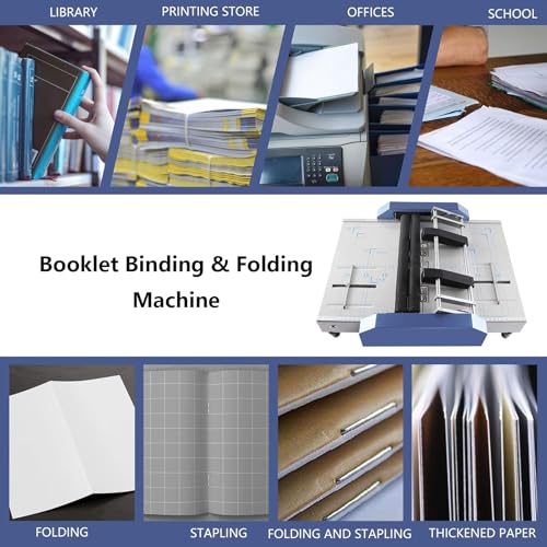 Xghwnpd Electric Paper Folder, Linear Automatic Stapler, A3 Binding and Creasing for Efficient Office, School and Home Use