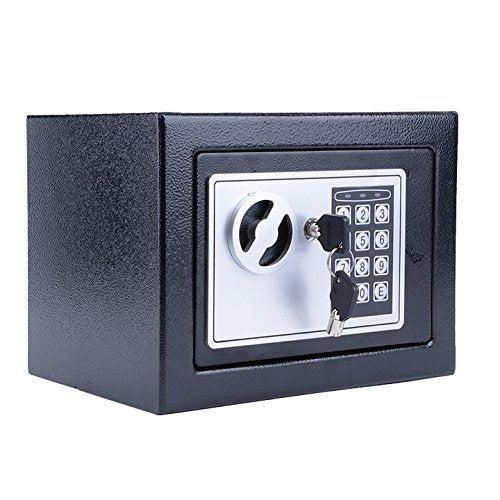 Electronic Safe 6.65 L - Security Safe with Digital Code 3-8 Digits Furniture Safe Wall Mounting for Valuables Home Office Hotel