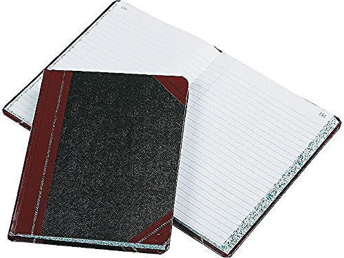 Boorum & Pease 38300R Record Book, Ruled, 300 Pages, 9-5/8-Inch x7-5/8-Inch, Black/Red
