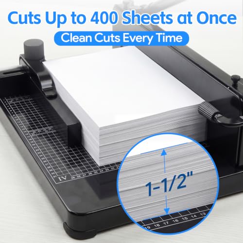 12 Inch Heavy Duty Guillotine Paper Cutter, 400 Sheet Capacity