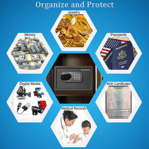 ExecutiveSafe ACS-6 Large Laptop Safe for Home, Dorm Room Safe for Laptop