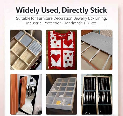 PIVWZLQX Felt Tape in Self Adhesive, Polyester Felt Strip Roll for Protect Furnitures, Hard Surface and Freedom DIY Adhesive (Black,10x1000cm)