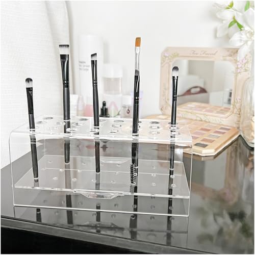 Plymor Clear Acrylic 24 Pen Display Holder Stand, 3.125" H x 7.375" W x 3.75" D (6 Pack)