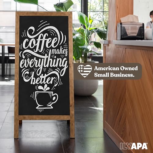 Ilyapa A Frame Chalk Board Easel Sign 27x58 in - Sandwich Signs Outdoor