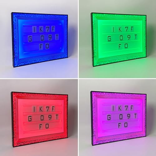 levigationlu Night Club Sign, Custom VIP Board LED Message Board, LED Letter Bottle Presenter, with Letters Numbers, for Wedding, Parties, Club VIP Service