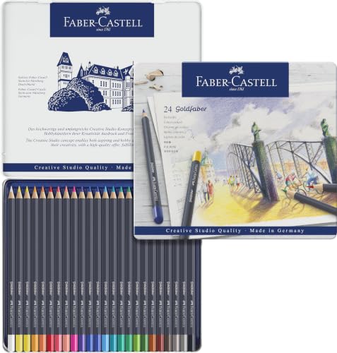 Goldfaber Colour Pencil in Metal Tin (Pack of 24)