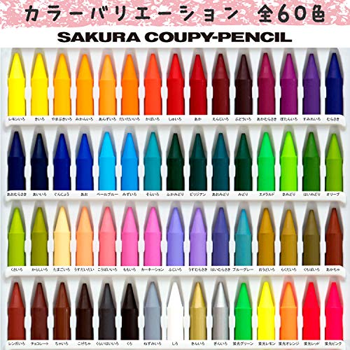 Sakura Craypas FY24R1(5) Coupy Colored Pencils, Soft Case, 24 Colors, 5 Pieces