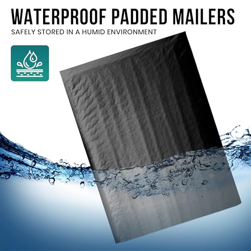 Levex - #0 6" x 10" [1000 Pack] Black Poly Bubble Mailers, Padded Envelope Mailers, Packing Envelope & Mailing Bags for Shipping