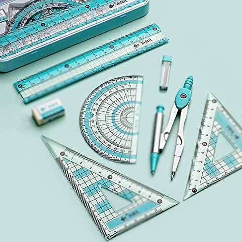 Math Ruler Set Student Geometry Learning Stationery Drawing School Supplies