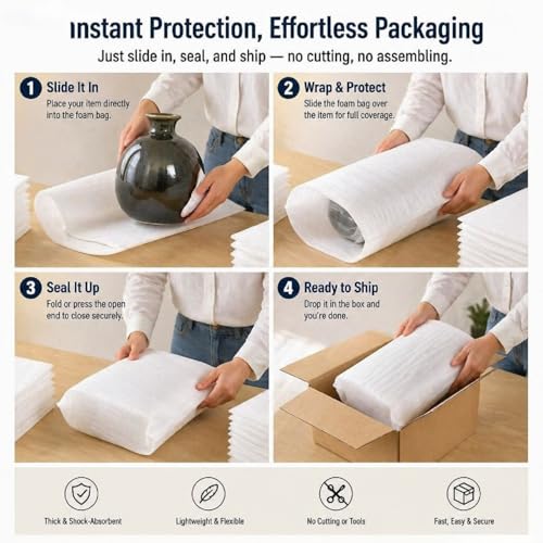10Pcs 30x40inch Foam Pouches,Multi-size Extra Large Foam Pouches.