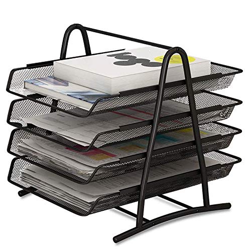 Paper Organizer Docunt File Letter Book Brochure Filling Tray Rack Shelf tal Wire sh Storage Holder New