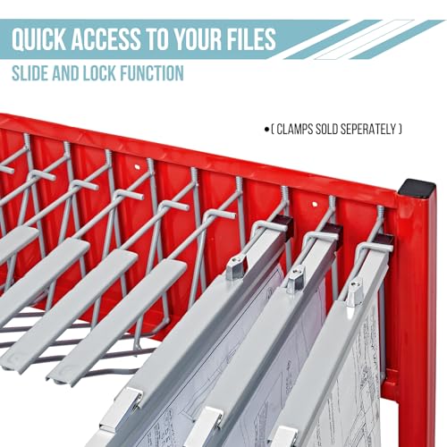 Adir Mobile Blueprint Holder – Construction Plan Rack, Map Organizer, Blueprint Rack, and Poster Display Rack for Jobsite and Office (Without Blueprint Clamps)