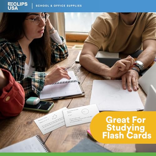 Index Cards Bulk 3x5 (2400 Cards) Flash Cards For Studying Note Cards Flashcards Notecards 100 Per Pack (24 Pack 3X5)