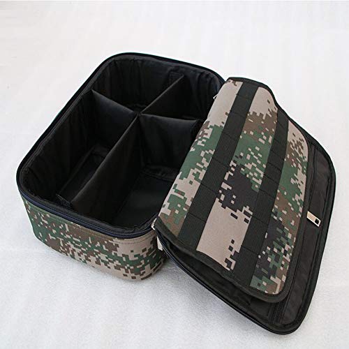 YUSIWOAL First Aid Kit Bag with Labelled Compartments, Portable Handle Empty Emergency First Aid Bag for Hiking, Backpacking, Camping, Travel, Car and Cycling(Camouflage)