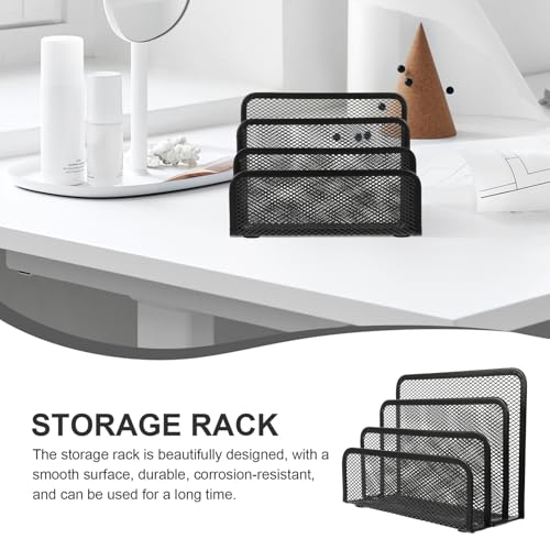 gklwVSlwv 2Pcs Desk File Storage Racks Premium Iron Office Organizers for Documents and School Files Portable Vertical Folder Holders for Home and Workplace
