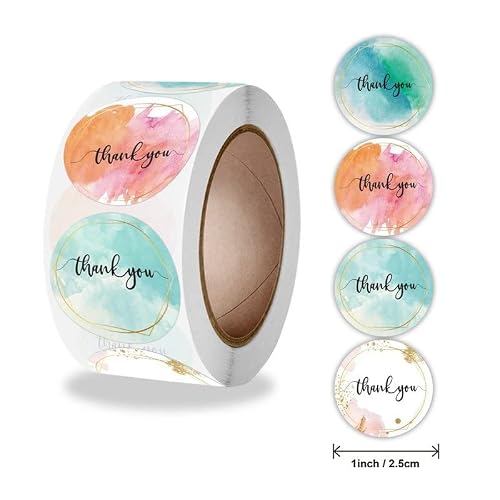 VIAENKFG Thank You Stickers Seal Labels Decoration for Handmade Wedding Gift Stationery Sticker