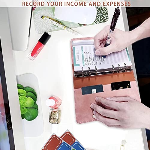 TEDILUVI 29PCS A6 Budget Planner Organizer Binder with Envelopes,Money Saving with Pouches