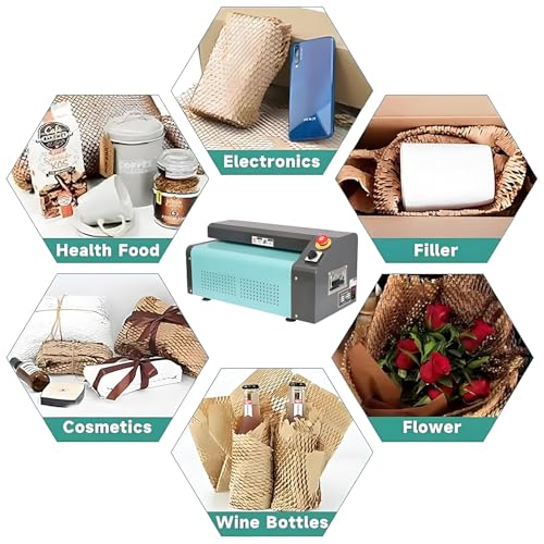 LMYYDES Cardboard Shredder Perforator Machine, Shipping Box Shredder 350mm Width 5m/Min Speed Void Fill and Packing Materials from Boxes