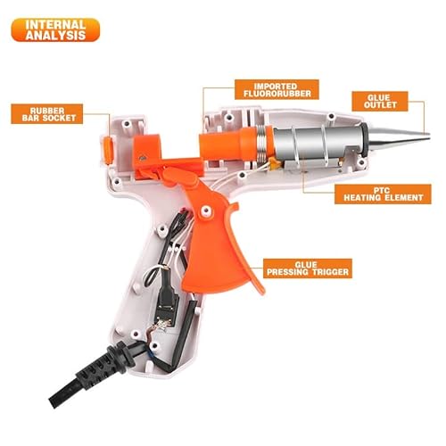 TEOYETTSF 40W Hot Melt Glue Gun with Switch for 7mm Stick Mini Indusrial Adhesive Electric Heat Temperature Repair Tool