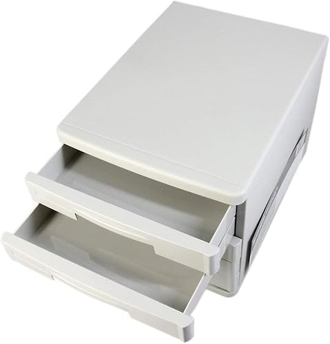 DOUYUANSHI File Cabinet with Lock， File Cabinet Plastic Storage Drawer Desktop Organizer Hanging Cabinet White (265 * 344 * 249 Mm) Bookcase