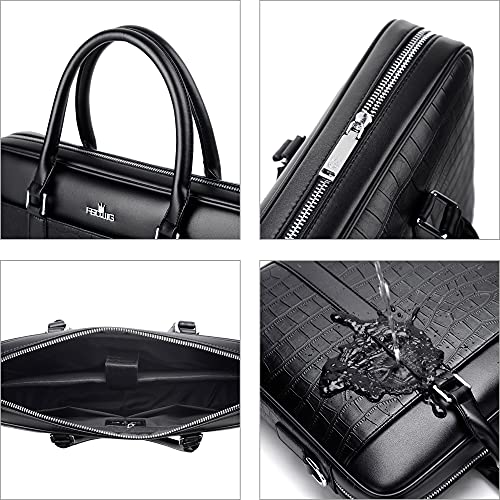 FSD.WG Briefcase Shoulder Laptop Business Slim Bags for Men Black