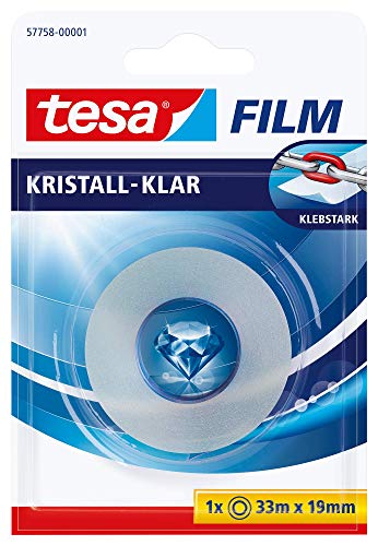 TESA Tesafilm Crystal Clear Adhesive Tape 33m x 19mm Blister