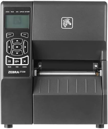 Zebra ZT230 Wireless Industrial Thermal Transfer and Direct Thermal Barcode Label Printer - WiFi, Ethernet, Serial and USB Connectivity - 203 DPI, 6 IPS, 4" Print Width, Monochrome - JTTANDS