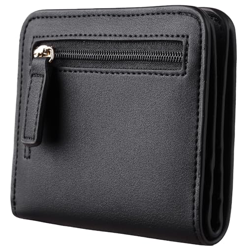 Vyrnox Unisex Genuine Leather Planner Wallet with 19mm Rings Binder Organizer Pebble Black (Black)