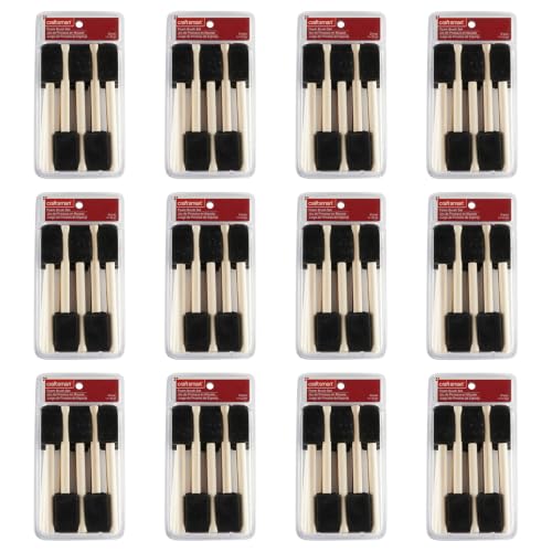 Craft Smart 1" Foam Brush Set Value Pack, 12 Packs: 20 ct. (240 Total)