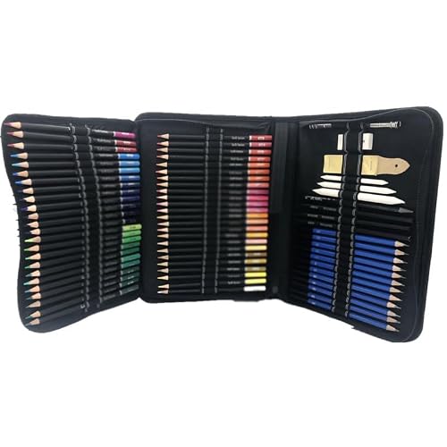 SIDUFHAOPKLL 95 Pieces Of Colored Pencil Set Professional Art Drawing Tools Sketching Pens