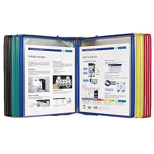 NOOLAR Wall Mounted Document Holder, 20 Pockets Display Units Flip Folder, Hanging Wall File Organizer,A4 Wall Hanging Display Book, Presentation Project Folder for Files, W23.23xH12.99in
