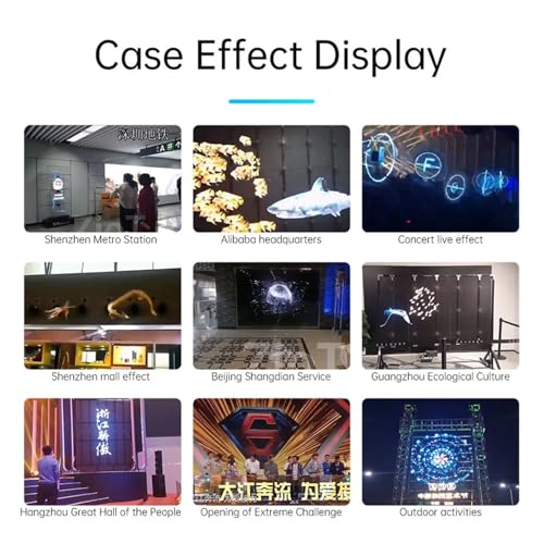 UHD Naked-Eye 3D Holographic Projector Hologram Player LED Fan Stereoscopic Display Imaging Advertising Light Decoration(65cm 1280LED)