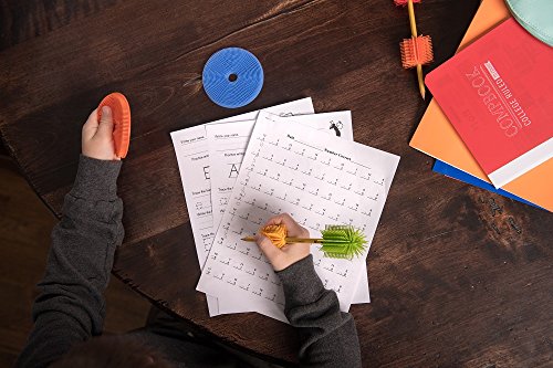 Spike Silicone Fidget Tactile Pencil Topper - Sensory Motor Aid for School, Home, Work - (Multicolor 8 Pack)