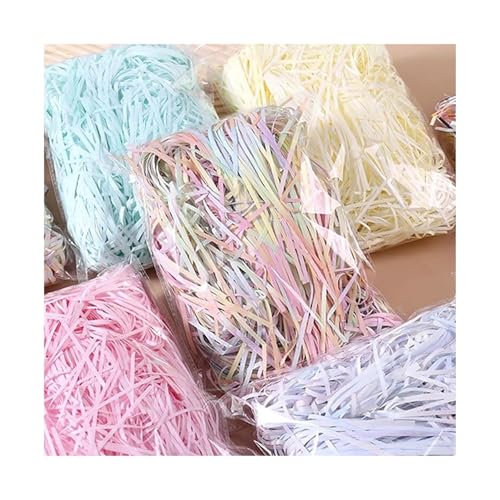 Shredded Tissue Paper Shredded Tissue Paper Packaging Filler 1kg Multicolor for Gift Wrapping Basket Filling(I)